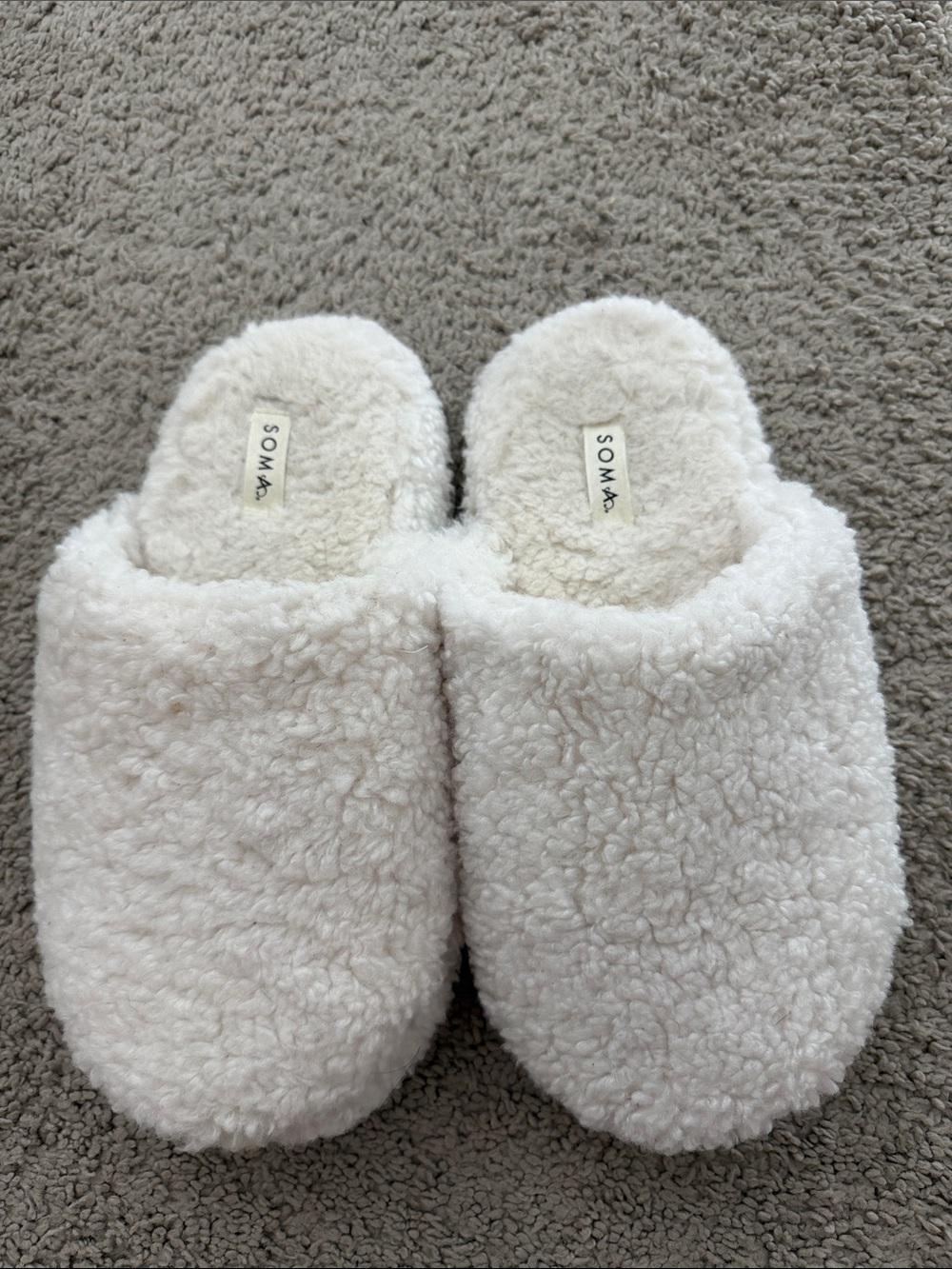 SOMA Soft Fuzzy Slippers, Size 7